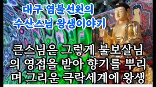 일념으로 수행정진하면 우리 범부도 보살이 되고,부처가 될 수 있다.믿으십시오.믿음이 없는 수행은 아집에 빠질 뿐이니 믿으십시오.그리하면 성불하고 부처가 되는 것#수산스님 왕생이야기