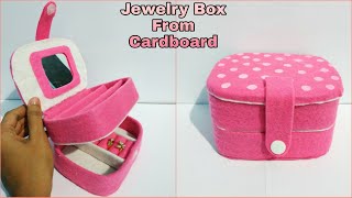 How to Make Jewelry Box From Cardboard | Best Out Of Waste Cardboard Craft Idea