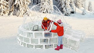 We tried building an igloo in the backyard and here's what happened