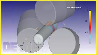 Helical rolling (three-roll skew rolling) simulation. Deform 3D | OOO NZNZ