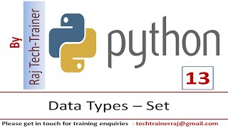 Python Tutorial - Part 13 - Datatype | Set Datatype in Python | Python for Beginners | Learn Python