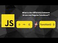 Arrow vs Regular functions in javascript #interview #javascript #scoping