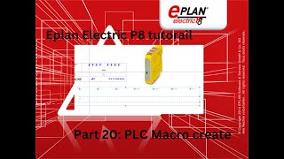 Eplan electric P8 tutorial Part 20: PLC Macro create
