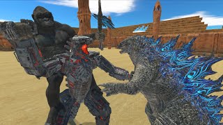 GODZILLA and KING KONG vs MECHAGODZILLA 2021 - Animal Revolt Battle Simulator