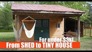 Turning a SHED into a Tiny House Airbnb Rental for UNDER $3k!