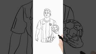 Drawing Lionel Messi: Stunning Artwork of the Football Legend -Tutorial #LionelMessi #Football #GOAT