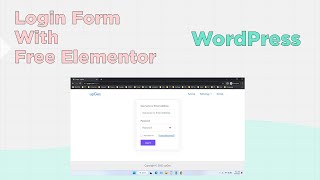 How to Create Login Form Using Free Elementor WordPress