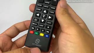 Apresentação do controle remoto para TV LG AKB73715613 VC-A8057 | Esquinão da Informática