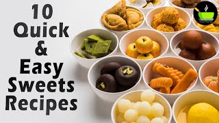 10 Sweets Recipes | Instant Sweet Recipes | Quick Sweet Recipes