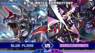 Blue Flare vs Dorugoramon - BT-16 Matchplay Commentary