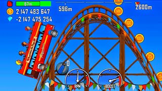 hill climb racing - tourist bus on roller coaster 🎢 | android iOS gameplay #532 Mrmai Gaming