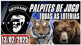 PALPITE DIA 13/02/2025 | JOGO DO BICHO TODAS AS LOTERIAS !