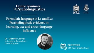 Formulaic language in L1 and L2: Psycholinguistic evidence on learning and cross-language influence