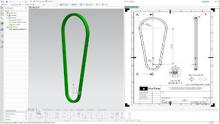 SIEMENS NX 12 - V-BELT - DRAWING