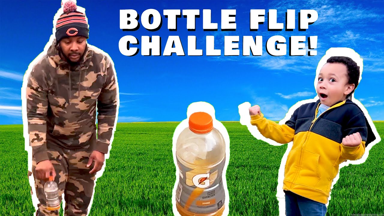 Father Vs Son Bottle Flip Challenge Youtube
