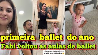 vlogzinho do dia da família, primeira aula de ballet da Gigi, Fabi voltou a fazer aula de ballet.