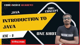 Introduction to Java || Chapter 2 || Lecture 1 || ICSE - 9 || Ram Sir