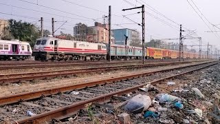 Ahmedabad AC Double Decker Exp train with WAP 5 loco