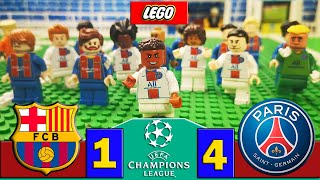 Barcelona 1-4 PSG - Champions League 2021 - Resumen y Goles - Mbappé - Fútbol LEGO - Stop Motion