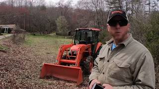 Kubota M7060 First Bush Hogging job of 2019