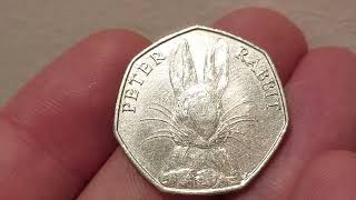 Beatrix Potter Peter Rabbit 50p COIN OF THE DAY EP608