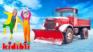 Çocuklar İçin Kar Yolları ve Kar Küreme Araçları! ❄️🚗 Kış Araçları Eğitici Videoları | Kidibli