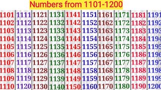 1101-1200 Numbers | Write 1101-1200 Numbers | How to write 1101-1200