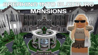 BREAKING INTO BLOXBURG MANSIONS *I got caught* | roblox