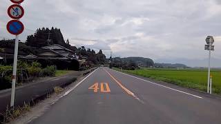 8月21日☀☔　岩城地区～県道を人吉市方向～野間地区～山下地区～十日市地区～県道を水上方向～迫地区～岩城地区～福島地区～小川地区～忠ヶ原地区～下原地区　音声案内しています