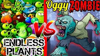 Zombie oggy vs endless plants!!! | #plantsvszombies #oggy #pvz