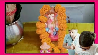 Ganesh Chaturthi Vlog 2022 || Ghar par pehli baar Ganesh ji padhare🎊