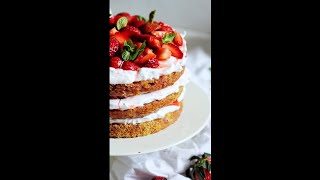 Eggless Strawberry Shortcake