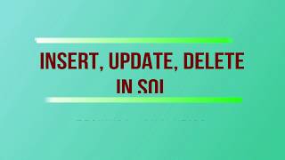 INSERT, UPDATE, DELETE IN SQL SERVER|SQL Tutorial-5|Technical Analytics