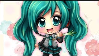 CG Photoshop Drawing  - Chibi Hatsune Miku