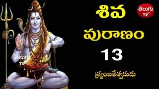 శివ పురాణం-భాగం-13||Shiva Puranam in Telugu||త్ర్యంబకేశ్వరుడు||Part-13||Telugu Tv