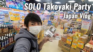 [Osaka] Solo Takoyaki Party, Supermarket, and Cooking and Enjoying Quarantine Life in Japan #237