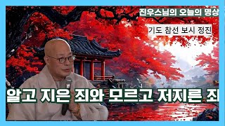 알고 지은 죄와 모르고 저지른 죄 - 진우스님의 오늘의 명상 #불교 #진우스님 #조계종 #명상 #참선 #총무원장