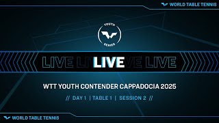 LIVE! | T1 | Day 1 | WTT Youth Contender Cappadocia 2025 | Session 2