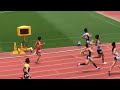 2022年度　長崎県陸上競技選手権大会 兼 国体予選　男子　100m 2次予選　2組　1位　山崎　一沙　 1 環太平洋大