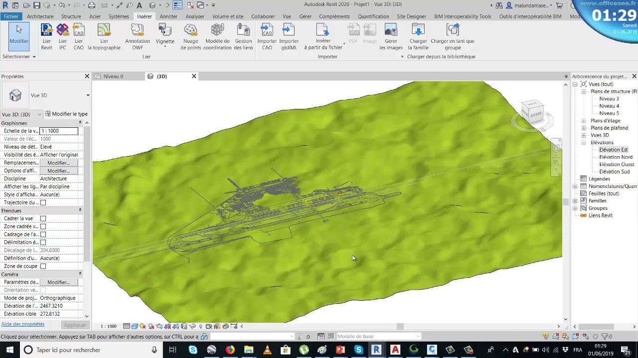 Liaison De Surface Topographique Publiée Depuis Civil3d Sur Revit - YouTube