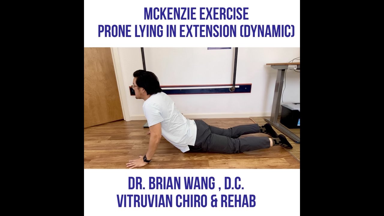 McKenzie Exercise | Prone Lying In Extension Dynamic - YouTube