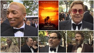 The Lion King Premiere Interviews - Elton John, Pharrell, Seth Rogen