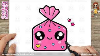 How To Draw A Cute Juice Glass Watermelon Drink For Kids Step By Step