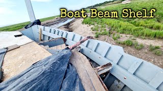 Ep 135 - Replacing A Wooden Boats Beam Shelf #boatrestoration