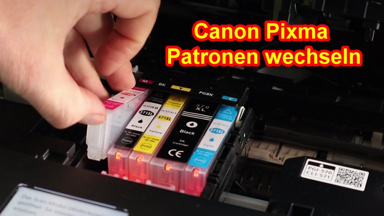 Canon Pixma Druckerpatronen Ersetzen - Canon Drucker Patronen Wechseln ...