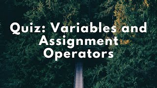 Python: Variables and Assignment Operators Quiz (Udacity)