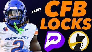 PRIZEPICKS CFB TUESDAY 12/31/24 - FREE PICKS!!!  (6-2 RUN!!!) - BEST PLAYER PROPS - BOWL GAMES TODAY