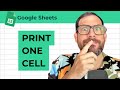 Download Cell as a PDF Quickly in Google Sheets