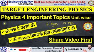 AKTU | Physics Unit wise Important topics BAS 101/201 | by Lalit Sir #aktu #aktuoneshot #oneshot