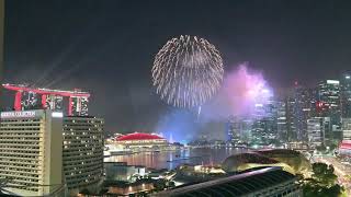 4K Singapore New Year Fireworks 2025 | AT JW Marriott Hotel Singapore South Beach